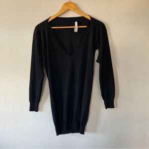 Stella McCartney 100% Wool Black V-Neck Sweater Size 34/US XS